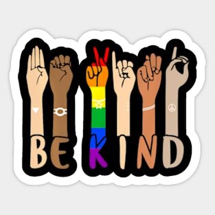 Sign Language Hand Talking LGBT Gay Les Pride ASL Sticker